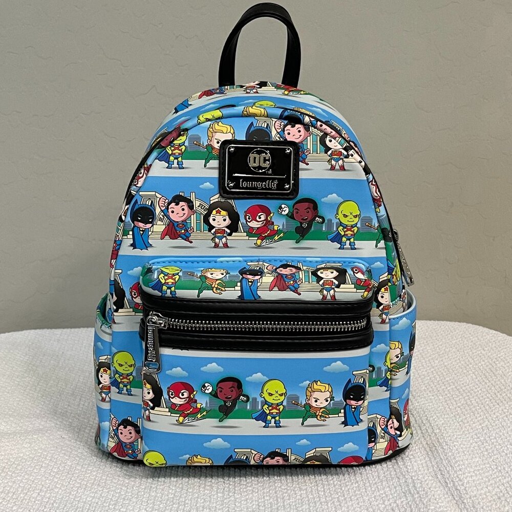 LOUNGEFLY ~ DC Comics Justice League Chibi Mini Backpack - NWT!